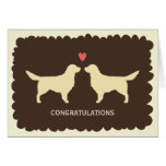 Golden Retrievers Wedding Congratulations Card