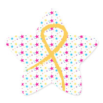 Golden Ribbon Stars Sticker