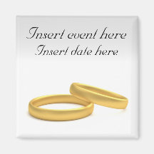 Golden Ring Save the date Magnet Template