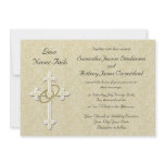 Golden Rings Christian Wedding Invitations