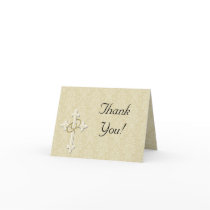 Golden Rings with Cross, Elegant Christian Love Greeting Card