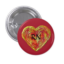 Golden RN Heart Swirl Pin