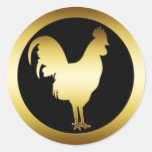 GOLDEN ROOSTER ROUND STICKER