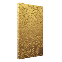 Golden Rose Relief Canvas Prints