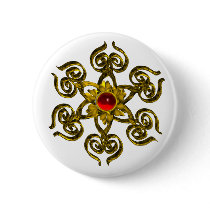 GOLDEN ROSE RUBY PINS