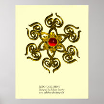 GOLDEN ROSE RUBY PRINT