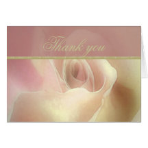 Golden Rose Thank You Cards