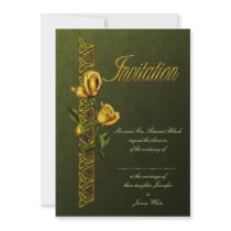 Golden Roses Wedding Suite Personalized Announcements