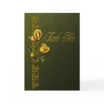 Golden Roses Wedding Suite Thank You Card