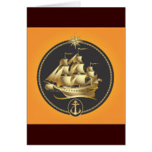 Golden-Sailboat.ai Greeting Cards