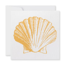 Golden Sand Sea Shell Luau Reception Invitation