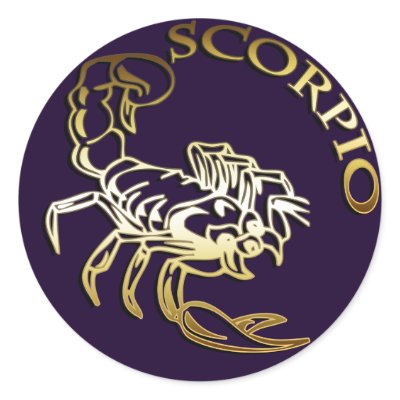 GOLDEN SCORPIO STICKERS by dgpaulart