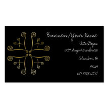 Golden Scroll Design 2 Business Cards