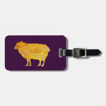 Golden Sheep Tags For Luggage