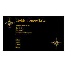 Golden Snowflake Card Business Card