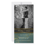 Golden Spiral Vines Classy Save The Date Photo Photo Card