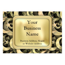 Golden Star and Crescent Business Card Template