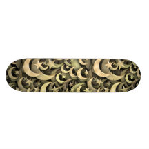 Golden Star and Crescent Skate Board