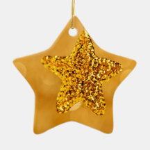 Golden Star Christmas Ornament