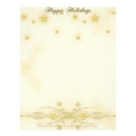 Golden Star Delight Happy Holidays Letterhead