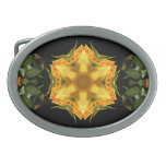 Golden Star Flower Oval Belt Buckles
