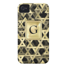 Golden Star Of David Case-Mate iPhone 4 Case