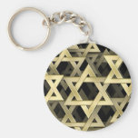 Golden Star Of David Keychains