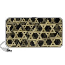 Golden Star Of David Laptop Speaker