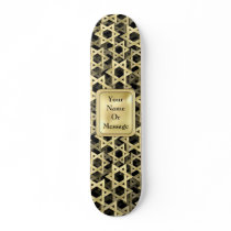 Golden Star Of David Custom Skate Board