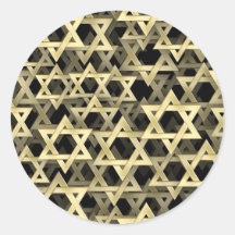 Golden Star Of David Stickers