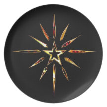 Golden star party plate
