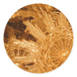 Golden stars round sticker