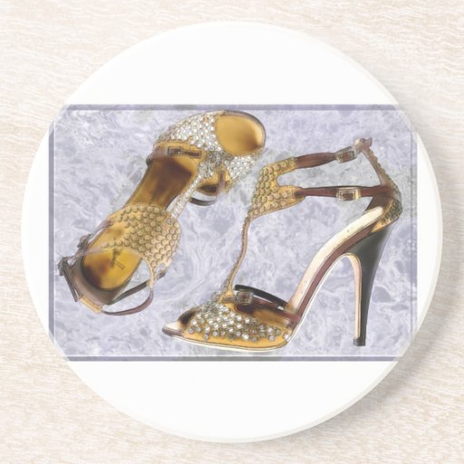 Golden Studded Stilettos Coasters