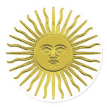 Golden Sunburst Stickers