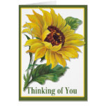 Golden Sunflower - Customize Greeting Card