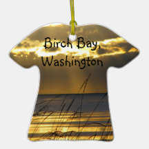 Golden Sunset Christmas Tree Ornaments