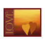 Golden sunset love card postcard