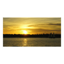 Golden Sunset Photo Cards