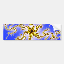 Golden Swirl - fractal art Bumper Stickers
