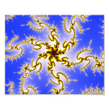 Golden Swirl - fractal art Photo