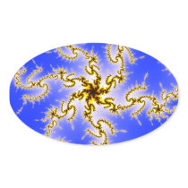 Golden Swirl - fractal art Stickers