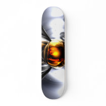 Golden Tears Abstract Skateboard