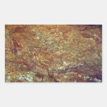 Golden Texture of the rock mountain Rectangular Stickers