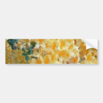 Golden Throated Yellow Azaleas flowers bumper stickers