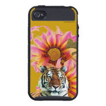 GOLDEN TIGER SUNFLOWER ARA ART WORK iPhone 4 COVERS