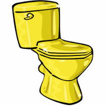 Golden Toilet Sculpture Ornament