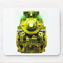 Golden Train Engine Mousepads
