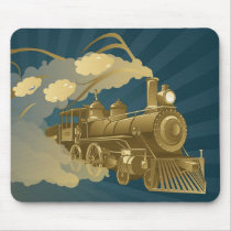 Golden Train Mouse Mats