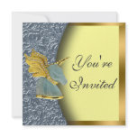 Golden Unicorn Party Invitation