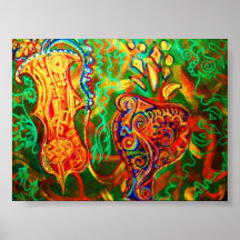 Golden Vases Print